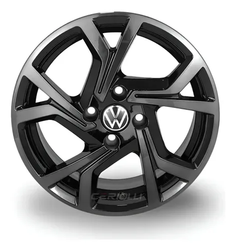 Jogo de Rodas R94 Aro 17 4x100 Preto Diamantado Fumê